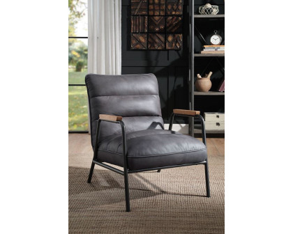 ACME™ Nignu Accent Chair - Gray/Matt Iron