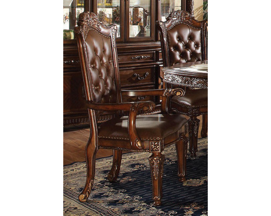 ACME Vendome Arm Chair Set of 2 - Cherry