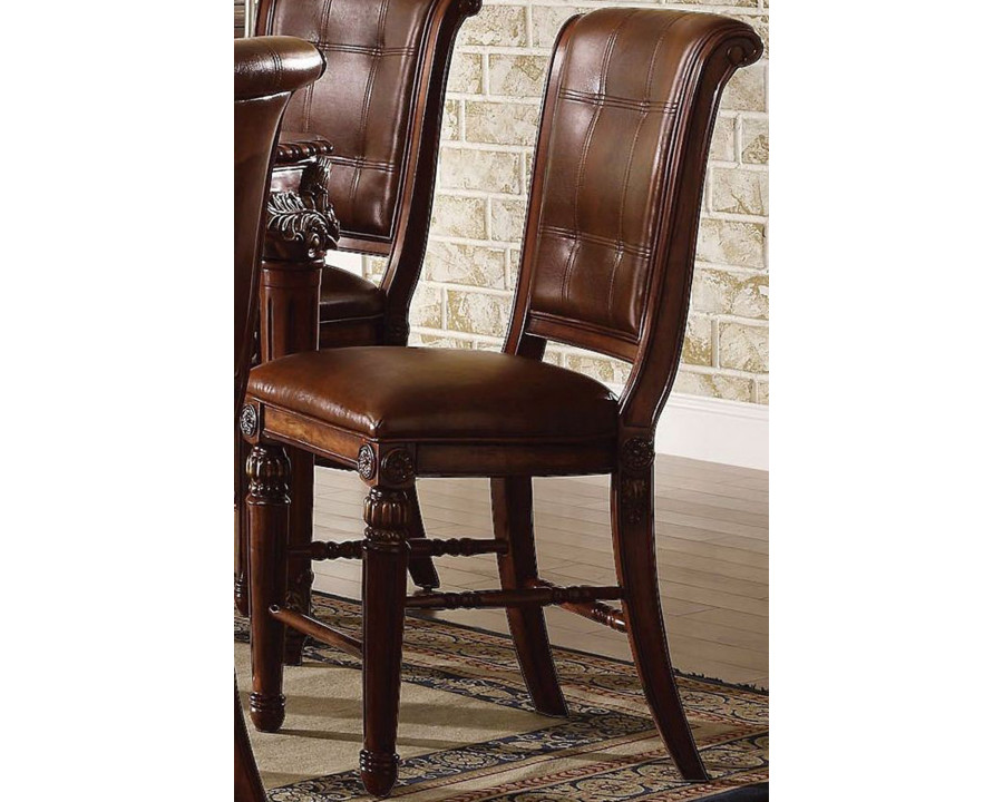 ACME - Winfred Counter Height Chair (Set-2) in Cherry/Cherry