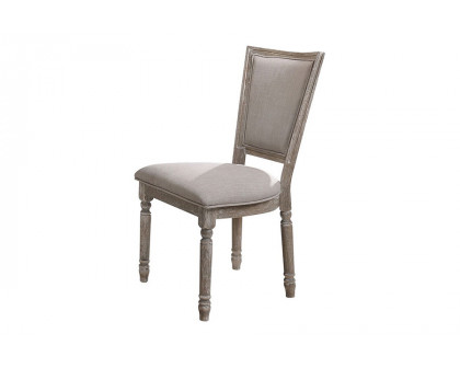 ACME - Gabrian Side Chair (Set-2) in Beige/Reclaimed Gray (60172)