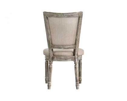 ACME - Gabrian Side Chair (Set-2) in Beige/Reclaimed Gray (60172)