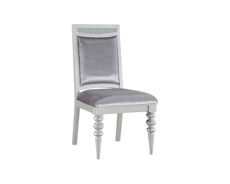 ACME - Maverick Side Chair (Set-2) in Platinum