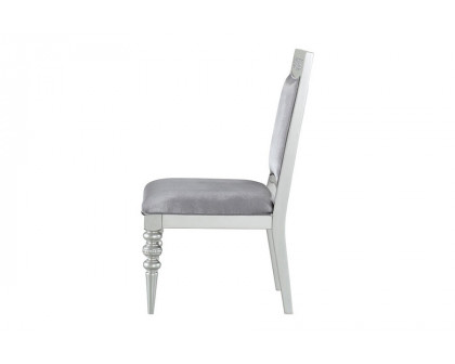 ACME - Maverick Side Chair (Set-2) in Platinum