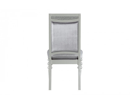 ACME - Maverick Side Chair (Set-2) in Platinum