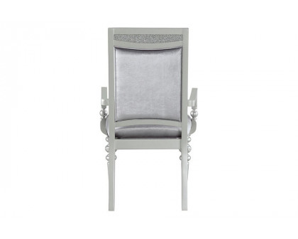 ACME - Maverick Arm Chair (Set-2) in Platinum