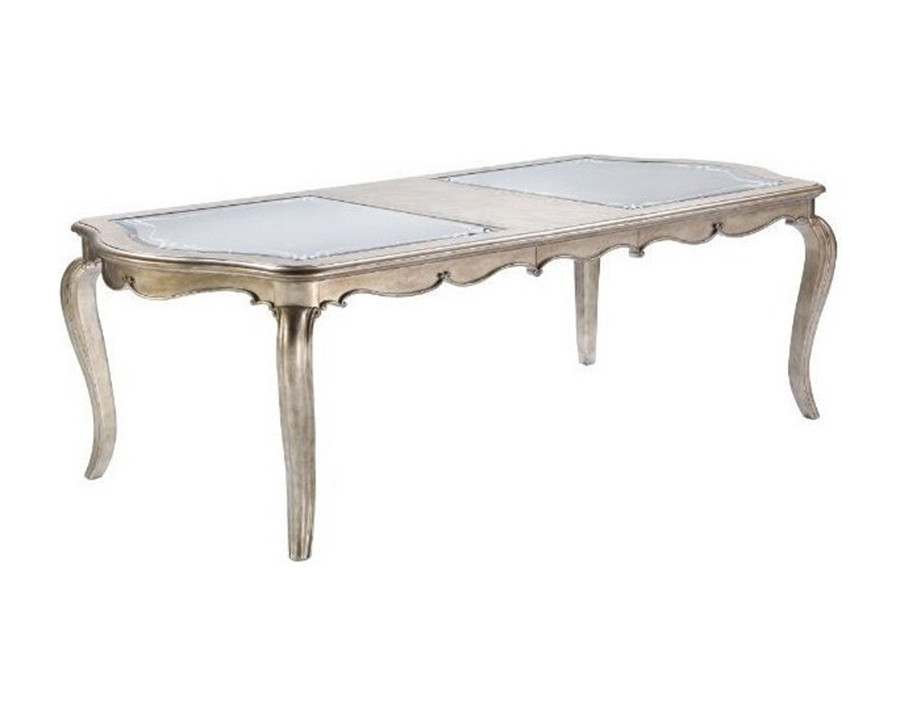 ACME - Esteban Dining Table in Antique Champagne