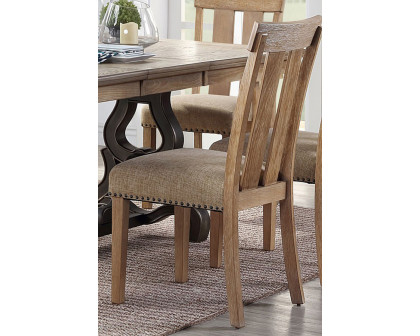 ACME - Nathaniel Side Chair (Set-2) in Maple