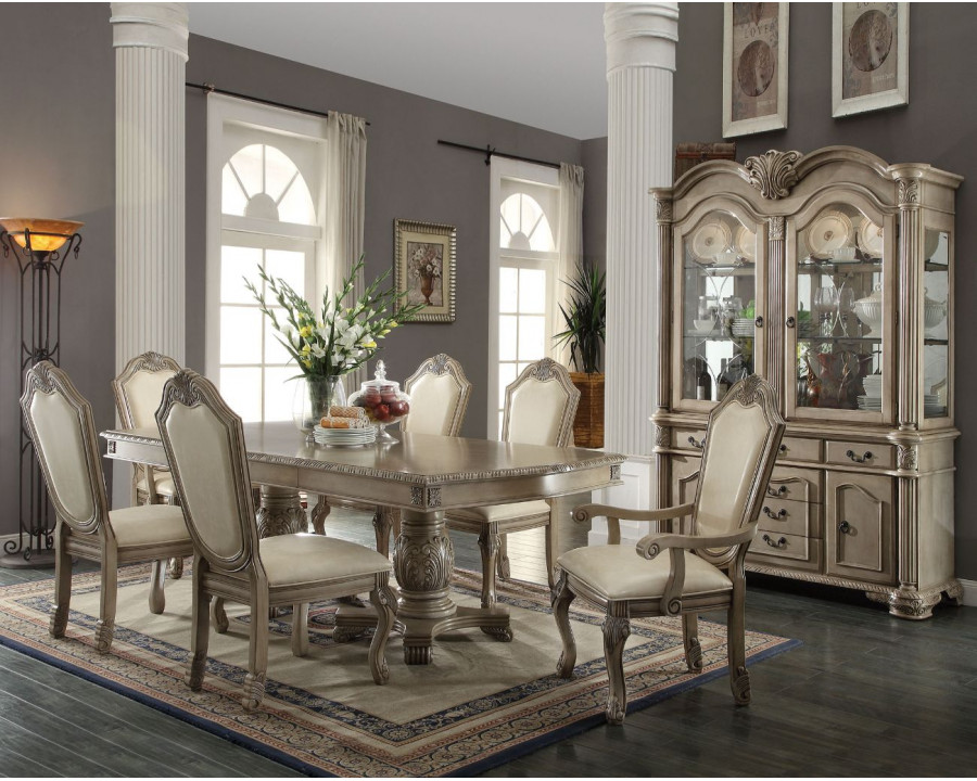 ACME - Chateau De Ville Dining Table in Antique White