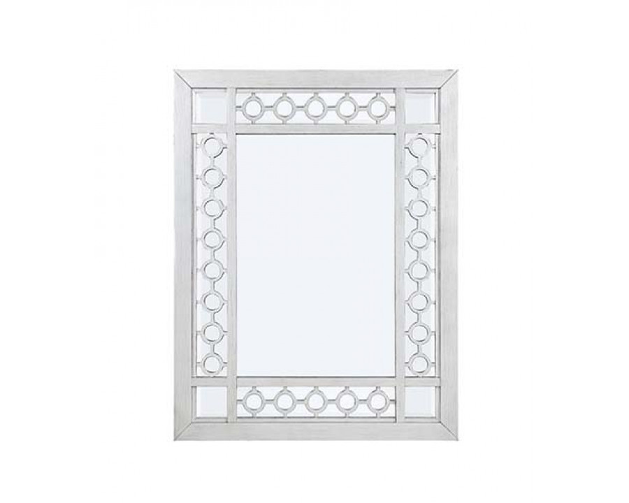 ACME Varian Mirror - Mirrored/Antique Platinum