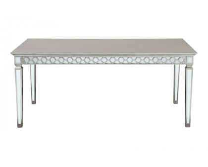 ACME Varian Dining Table (90"L) - Mirrored/Antique Platinum