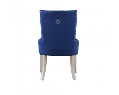 ACME - Varian Side Chair in Blue Antique Platinum