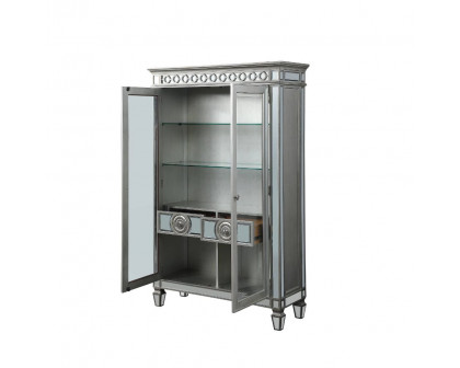 ACME - Varian Curio in Mirrored/Antique Platinum