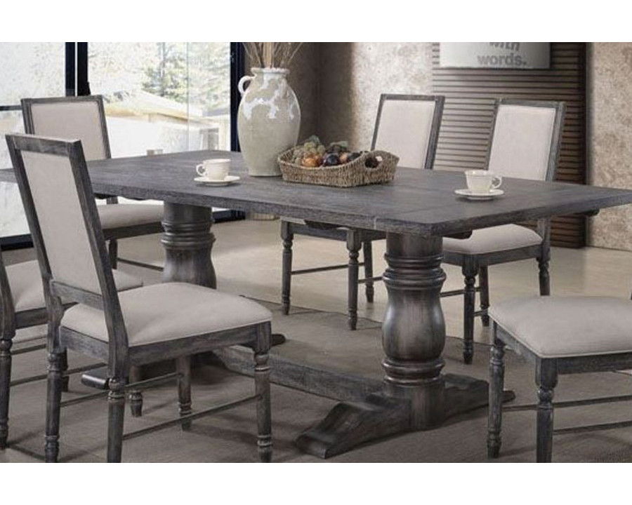 ACME Leventis Weathered Dining Table - Gray