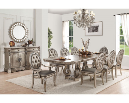 ACME - Northville Dining Table in Antique Silver (66920)