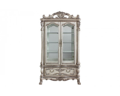 ACME Dresden Curio Cabinet - Vintage Bone White