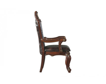 ACME Picardy Arm Chair Set of 2 - Cherry Oak