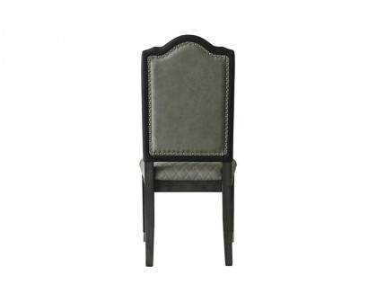 ACME - House Beatrice Side Chair (Set-2) in Gray/Charcoal