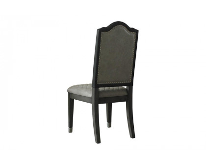 ACME - House Beatrice Side Chair (Set-2) in Gray/Charcoal