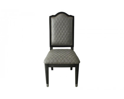 ACME - House Beatrice Side Chair (Set-2) in Gray/Charcoal