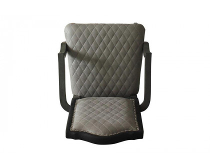 ACME - House Beatrice Arm Chair (Set-2) in Gray/Charcoal