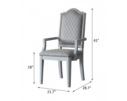 ACME - House Marchese Arm Chair (Set-2) in Pearl Gray