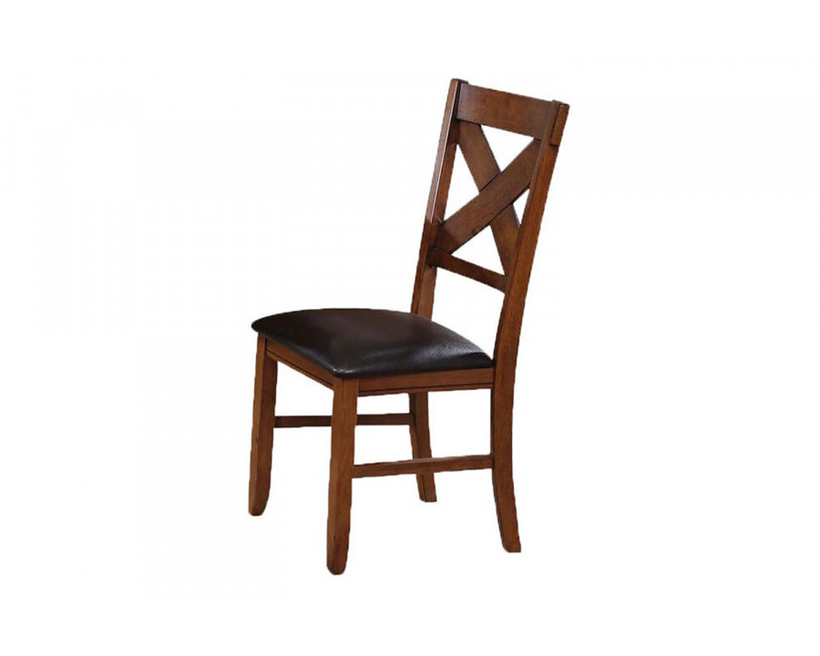 ACME - Apollo Side Chair (Set-2) in Espresso/Walnut