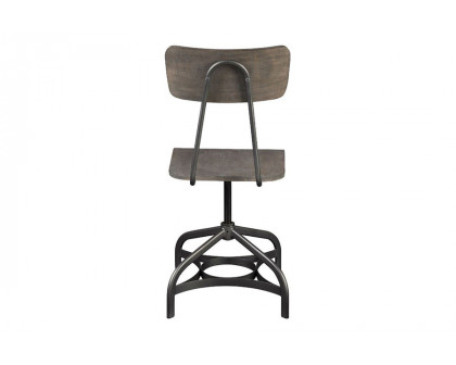 ACME - Jonquil Side Chair with Swivel (Set-2) in Gray Oak/Sandy Gray