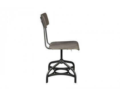 ACME - Jonquil Side Chair with Swivel (Set-2) in Gray Oak/Sandy Gray