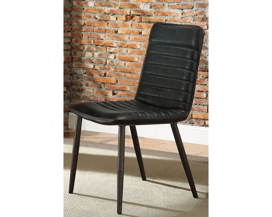 ACME - Hosmer Side Chair (Set-2) in Black/Antique Black