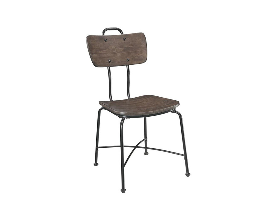 ACME - Garron Side Chair (Set-2) in Walnut/Black