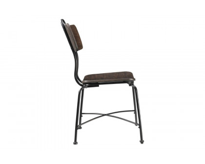 ACME - Garron Side Chair (Set-2) in Walnut/Black