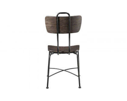 ACME - Garron Side Chair (Set-2) in Walnut/Black