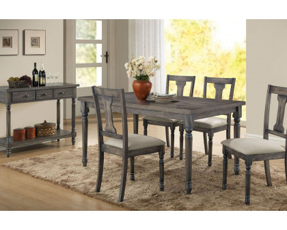 ACME - Wallace Dining Table in Weathered Gray