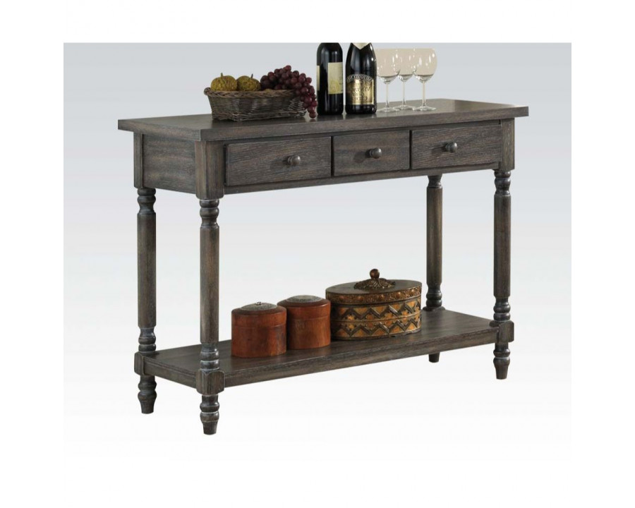 ACME - Wallace Server in Weathered Gray