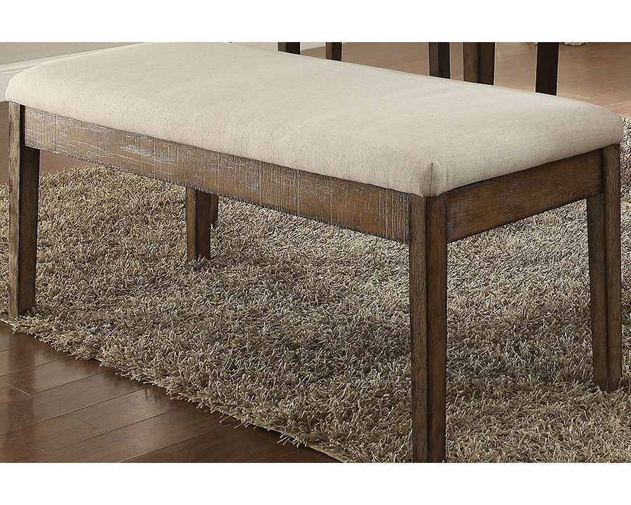 ACME - Claudia Bench in Beige/Salvage Brown