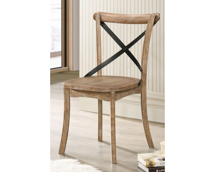 ACME Kendric Side Chair Set of 2 - Rustic Oak