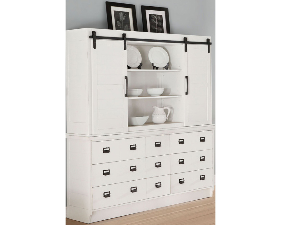 ACME - Renske Buffet & Hutch in Antique White