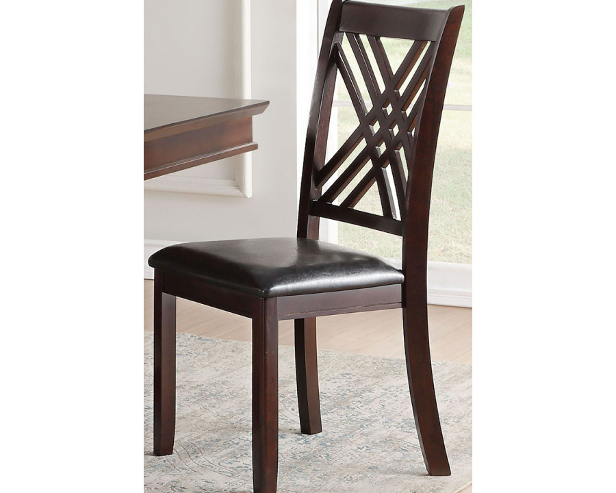 ACME - Katrien Side Chair (Set-2) in Black/Espresso