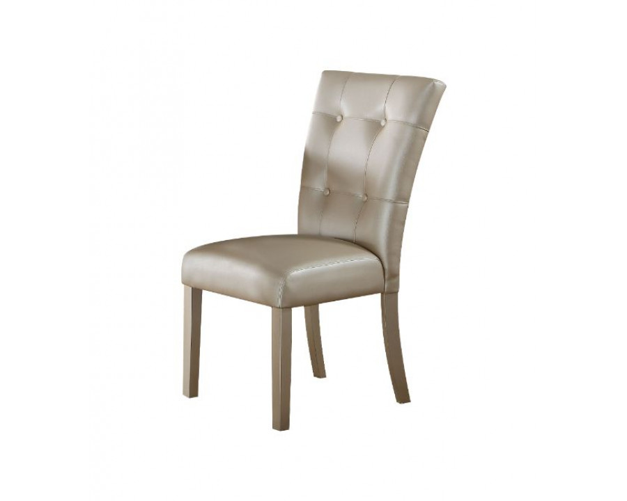 ACME - Voeville II Side Chair (2Pc) in Platinum PU/Platinum