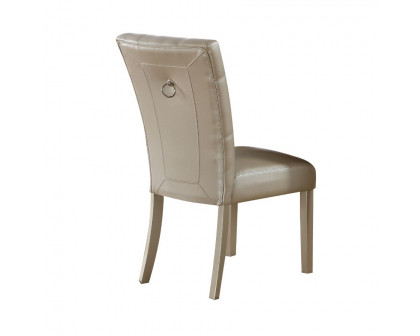 ACME - Voeville II Side Chair (2Pc) in Platinum PU/Platinum