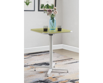 ACME Olson Folding Table - Yellow and White