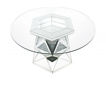 ACME - Noralie Dining Table in Mirrored/Faux Diamonds (72145)