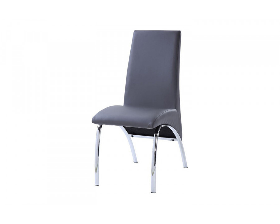 ACME - Noland Side Chair (Set-2) in Gray/Chrome