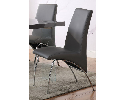 ACME - Noland Side Chair (Set-2) in Gray/Chrome