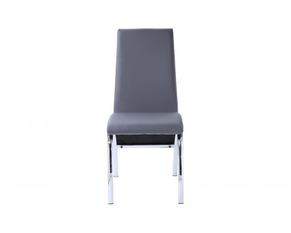 ACME - Noland Side Chair (Set-2) in Gray/Chrome