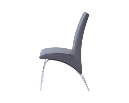 ACME - Noland Side Chair (Set-2) in Gray/Chrome