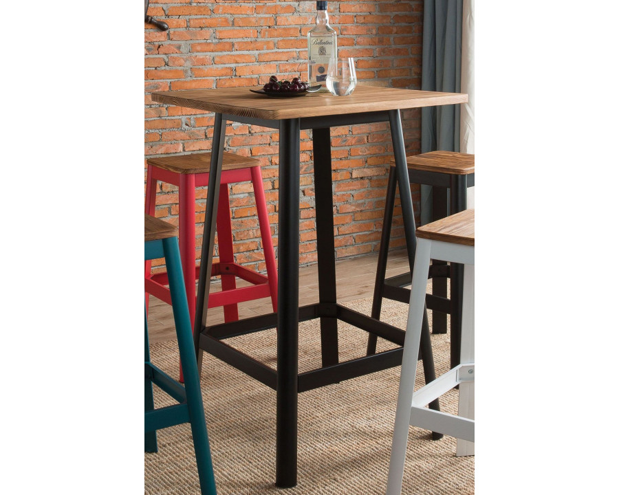 ACME - Jacotte Bar Table in Natural/Black