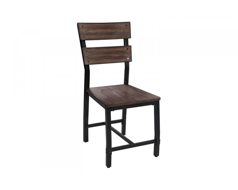 ACME - Mariatu Side Chair (Set-2) in Oak/Black