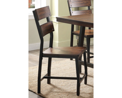 ACME - Mariatu Side Chair (Set-2) in Oak/Black