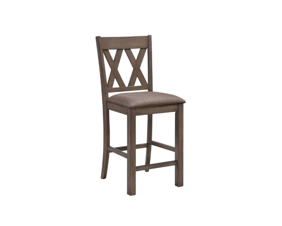 ACME - Scarlett Counter Height Chair (2Pc) in Brown Walnut